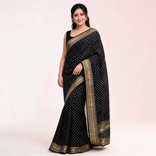 MF_1830_BLACK_SOFT_LICHI_SILK_SAREE