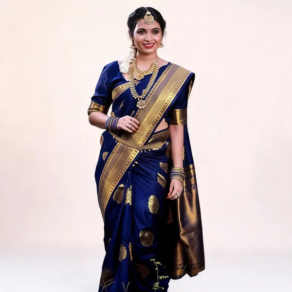 MF_1860_BLUE_SOFT_LICHI_SILK_CLOTH_SAREE