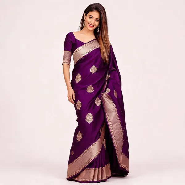 MF_1860_WINE_SOFT_LICHI_SILK_CLOTH_SAREE
