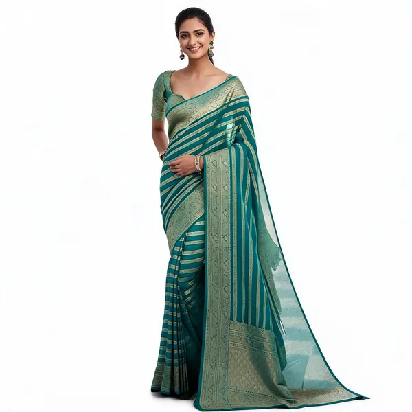 MF_1920_PETROL_BLUE_BANARASI_SOFT_LICHI_SILK_SAREE