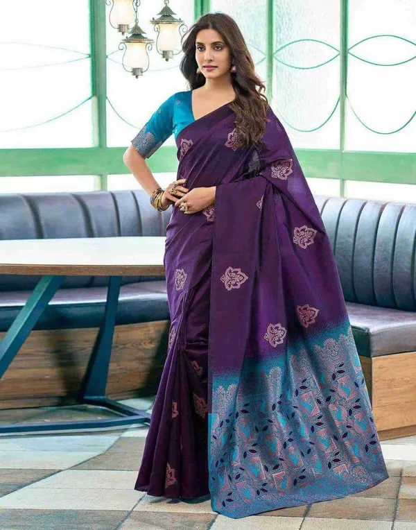 MF_1930_PURPLE_SOFT_LICHI_SILK_SAREE