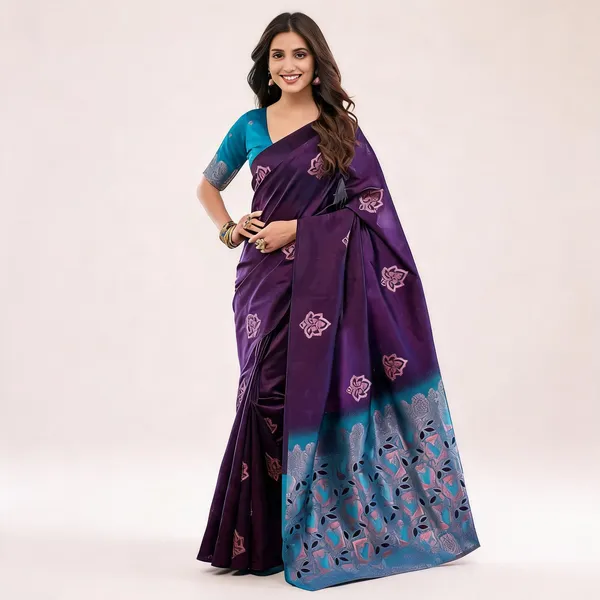 MF_1930_PURPLE_SOFT_LICHI_SILK_SAREE