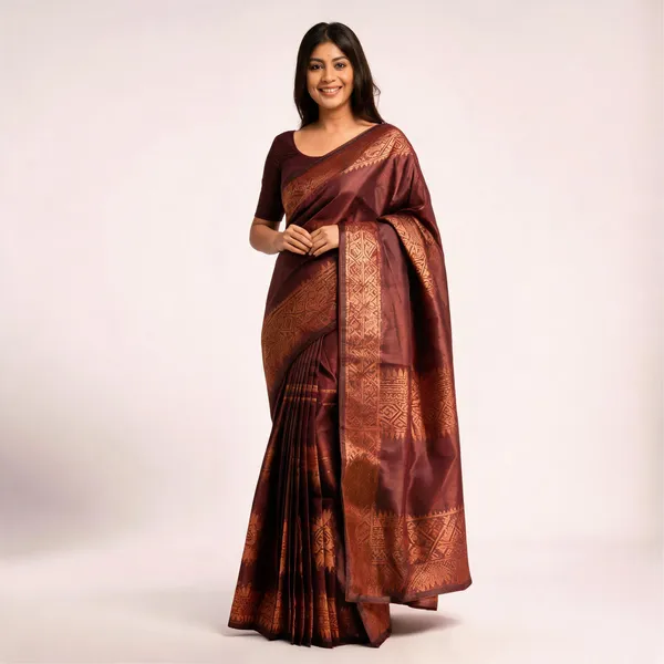 MF_1950_MAROON_BANARASI_SOFT_LICHI_SILK_SAREE