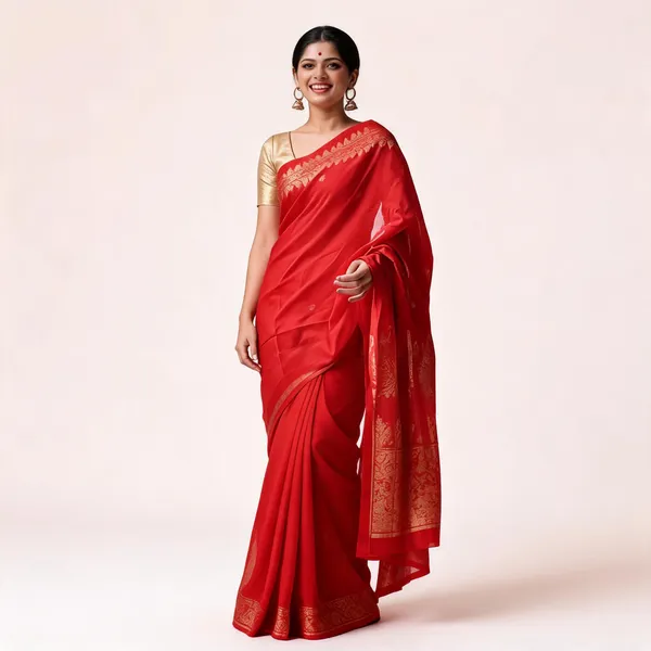 MF_1950_RED_BANARASI_SOFT_LICHI_SILK_SAREE