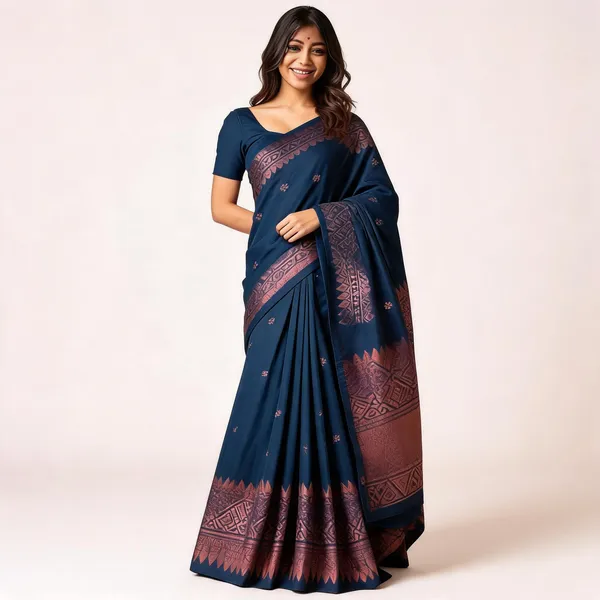 MF_1950_ROYAL_BLUE_BANARASI_SOFT_LICHI_SILK_SAREE