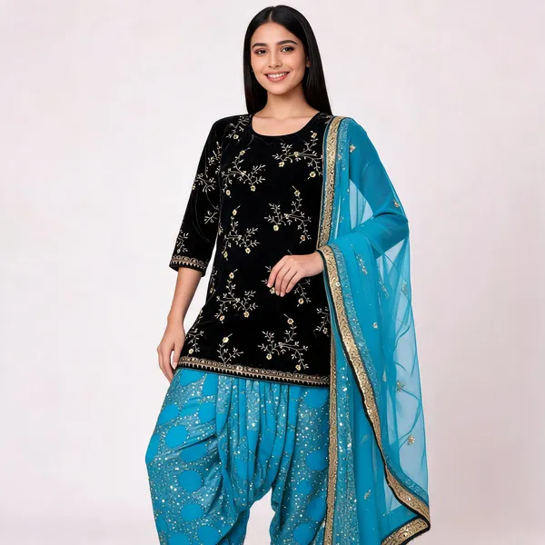 MF_242_Blue_Top_Dhoti_Salwar_and_Dupatta