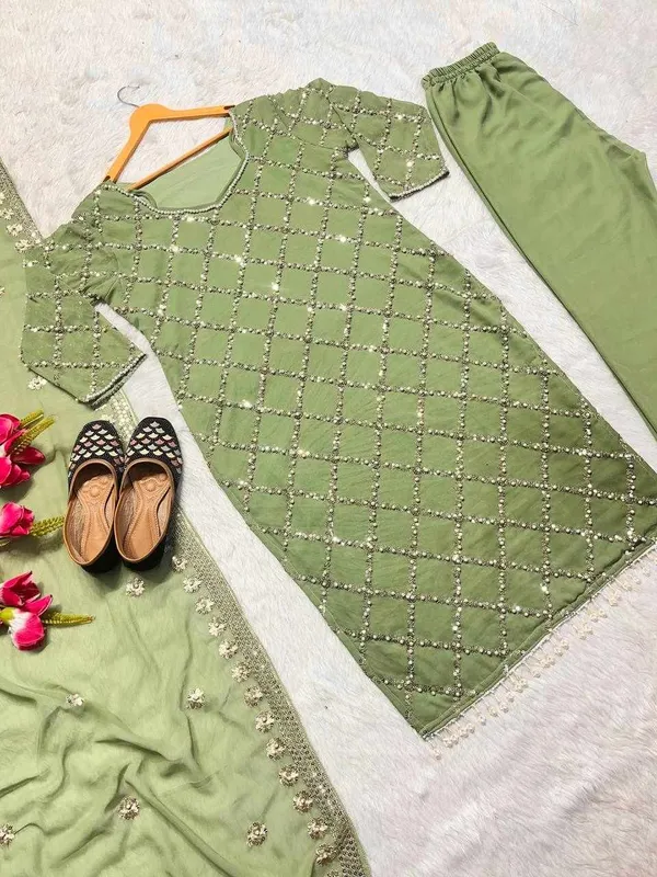 MF_409_New_Fancy_Embroidered_Light_Green_Dress