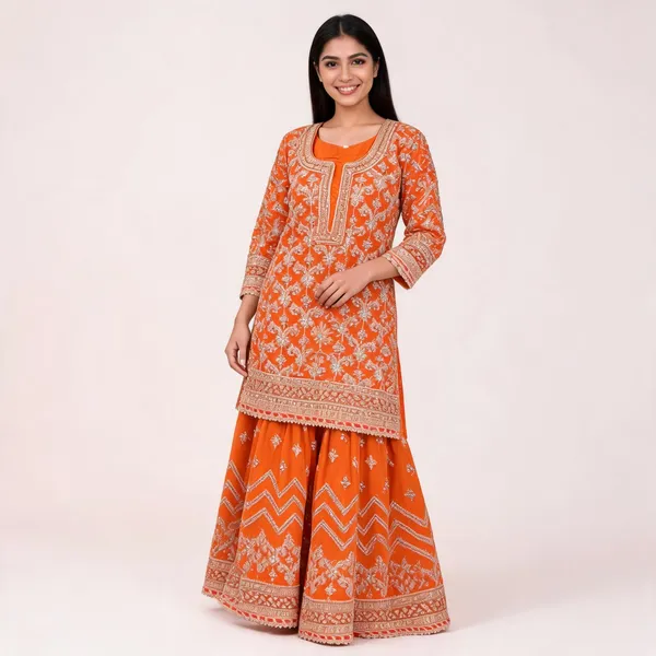 MF_426_Orange_Heavy_Faux_Georgette_Dress