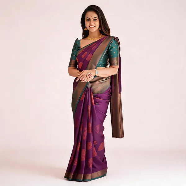 MF_53_PURPLE_SOFT_LICHI_SILK_SAREE