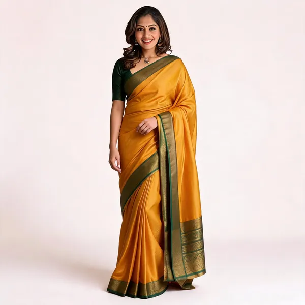 MF_69_YELLOW_SOFT_LICHI_SILK_SAREE