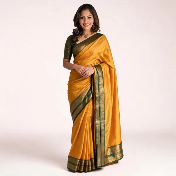 MF_69_YELLOW_SOFT_LICHI_SILK_SAREE