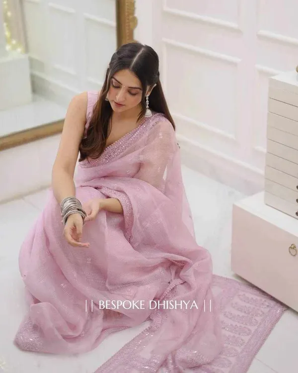 NC_5445_Heavy_Kota_Chex_Sequance_and_thread_Embroidery_WorK_Saree
