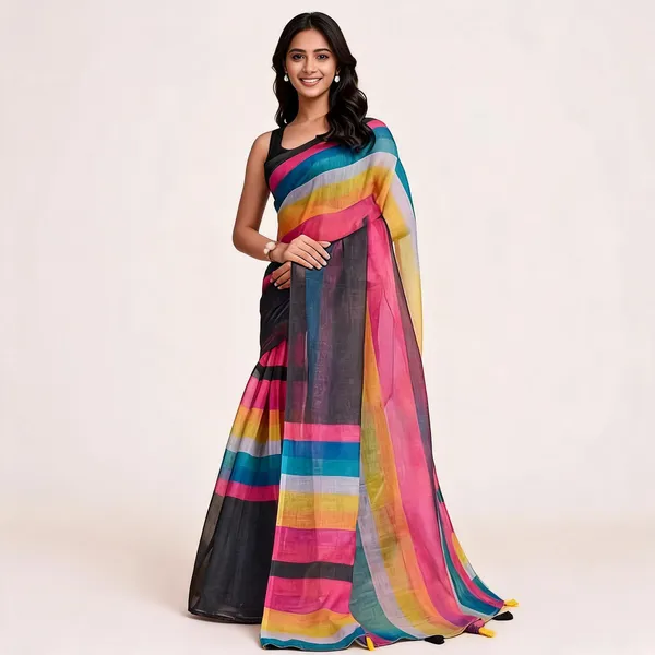 P1039_White_rose_Black_Saree