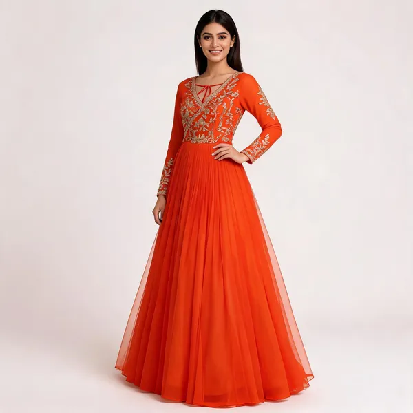 PC_421_Orange_Fox_Georgette_Gown