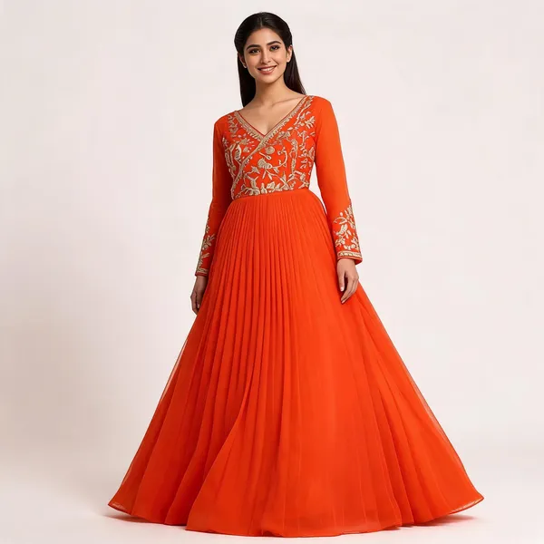 PC_421_Orange_Fox_Georgette_Gown