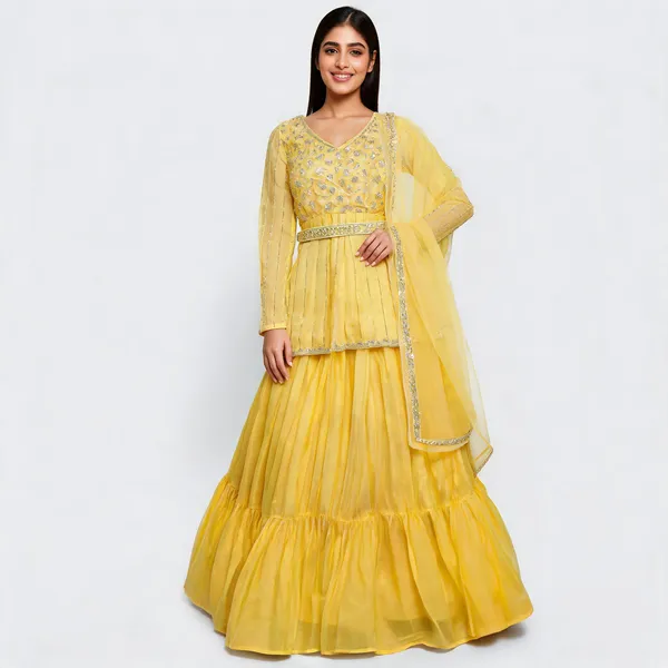 Pc_434_Yellow_Chinon_Sequence_Work_Lehenga
