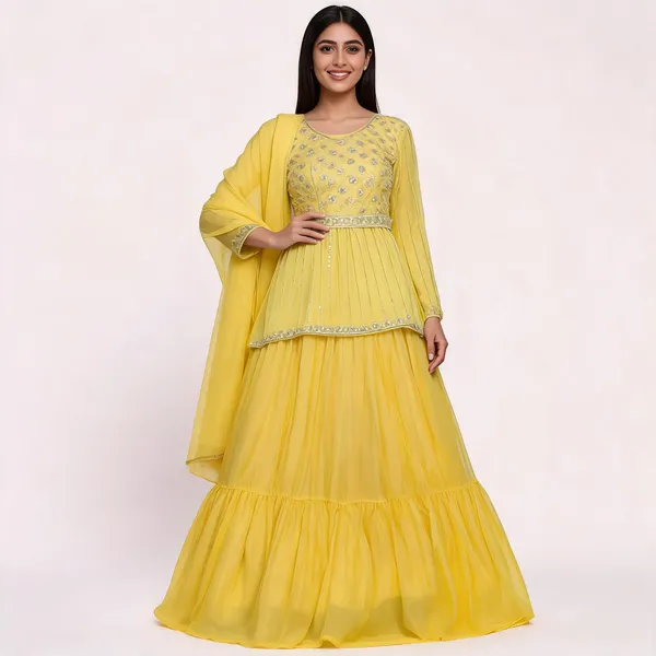 Pc_434_Yellow_Chinon_Sequence_Work_Lehenga