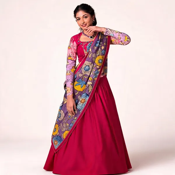 Pc_437_Cotton_Kalamkari_Print_Lehenga