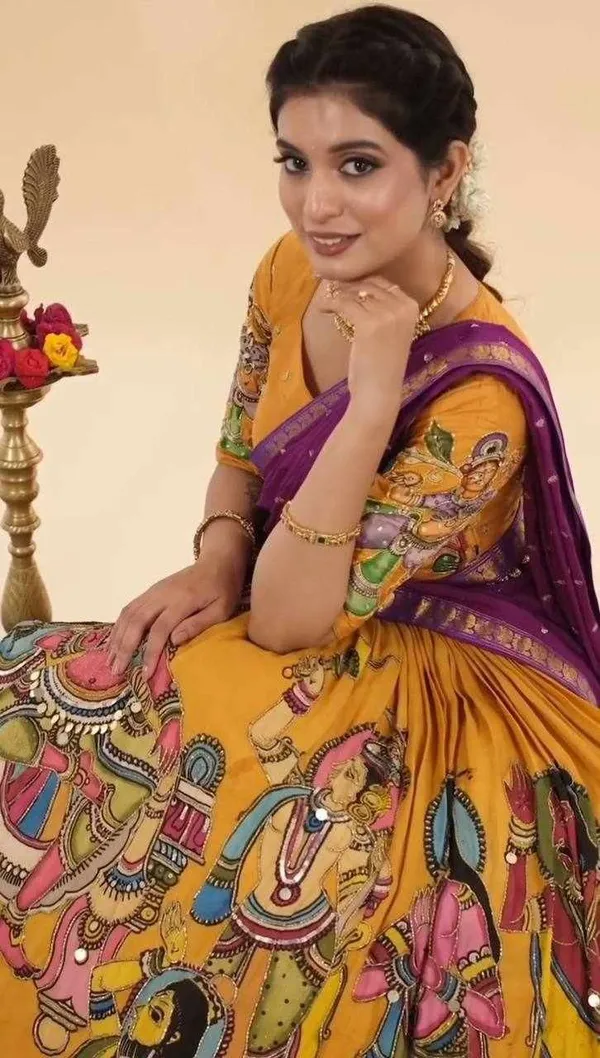 Pc_450_Chent_Crep_kalamkari_print_Lehenga