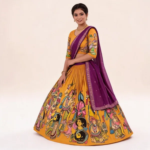 Pc_450_Chent_Crep_kalamkari_print_Lehenga