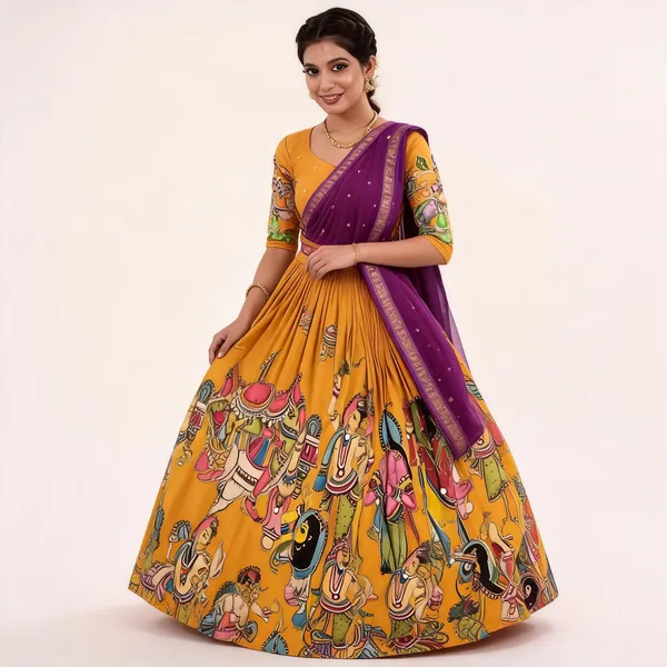 Pc_450_Chent_Crep_kalamkari_print_Lehenga