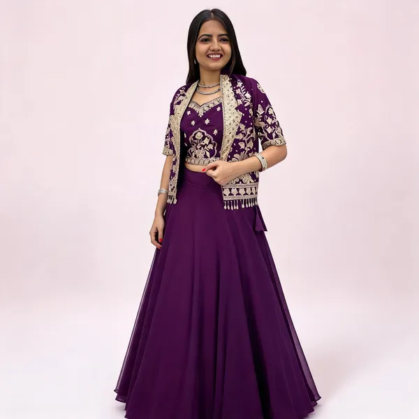 PC_566_Beautiful_Lahenga_With_Embroidered_Jacket_Purple_Colour