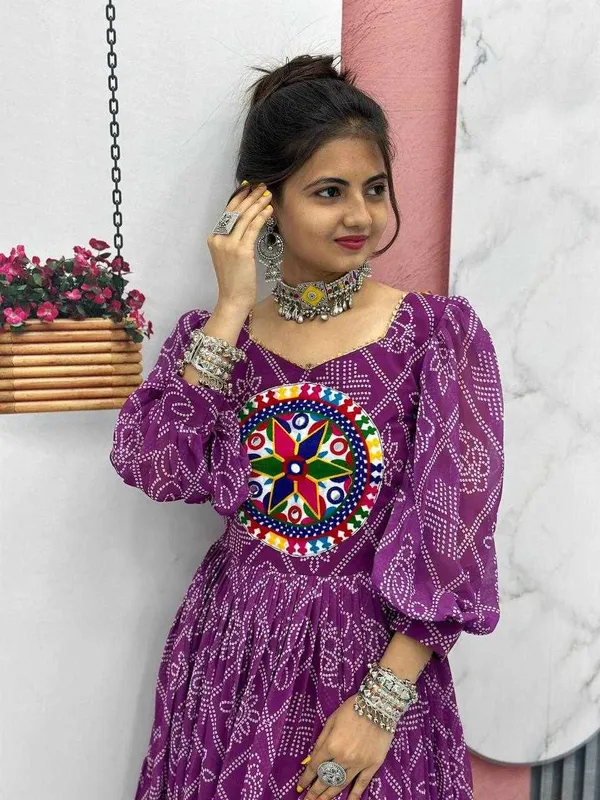 PC_N02_Purple_Bandhani_Print_Gown