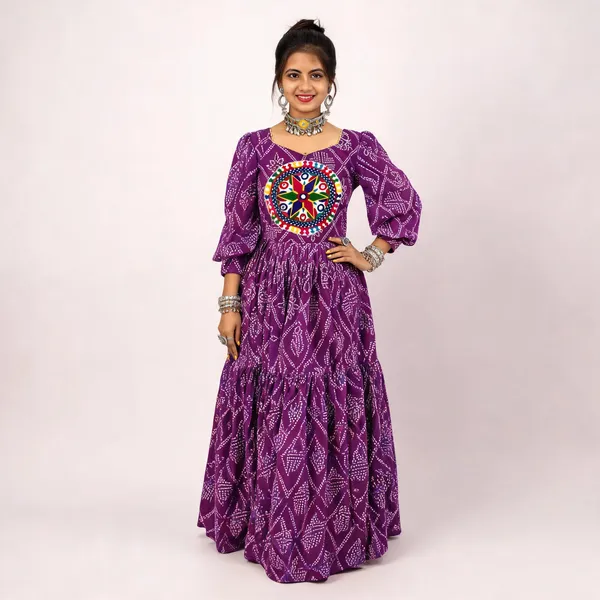 PC_N02_Purple_Bandhani_Print_Gown