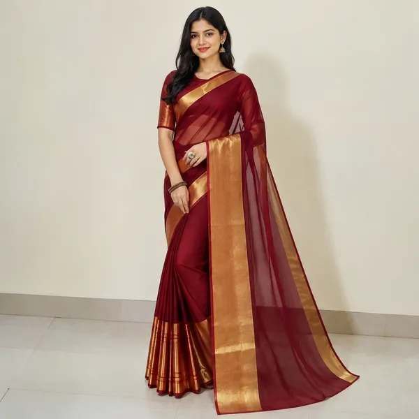 S4s_Maroon_Running_Saree