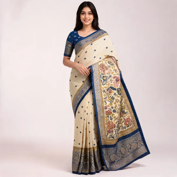 PIYU_1044_RECCO_HATHI_Blue_Saree