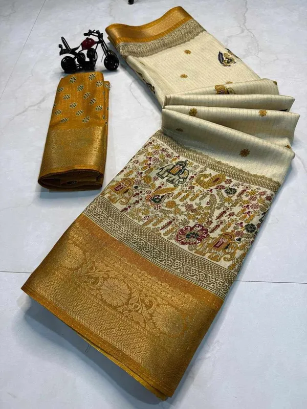 PIYU_1044_RECCO_HATHI_Yellow_Saree