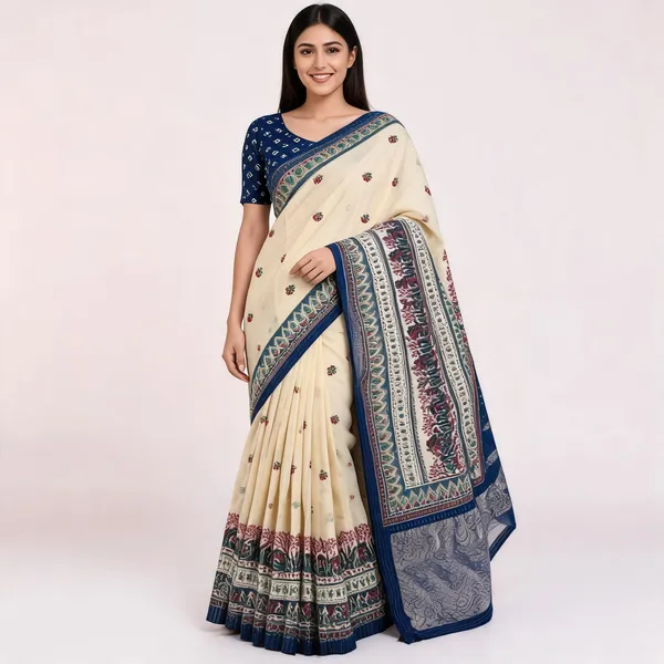 PIYU_1045_RECCO_KALASH_Blue_Saree