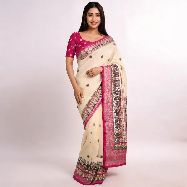 PIYU_1045_RECCO_KALASH_Pink_Saree