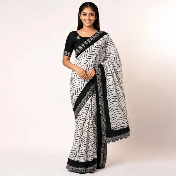 PIYU_1046_CODING_LASE_White_Saree