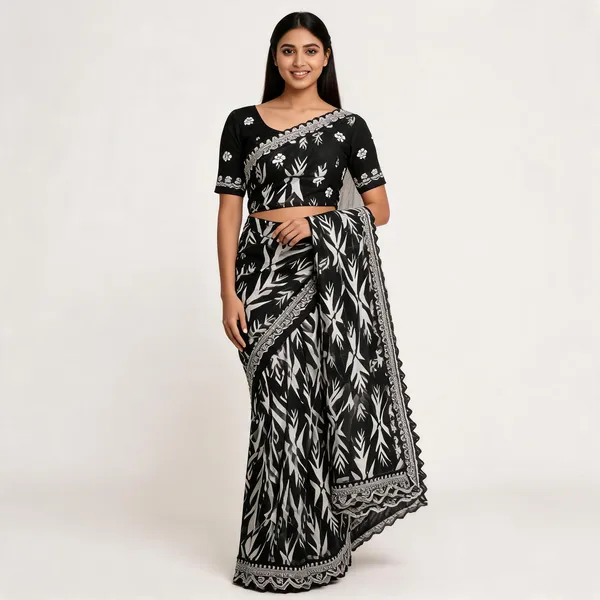 PIYU_1047_CODING_LASE-1_Black_Saree