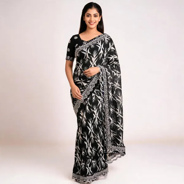 PIYU_1047_CODING_LASE-1_Black_Saree
