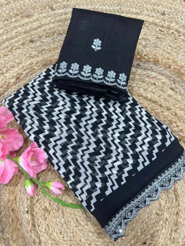 PIYU_1048_CODING_LASE-3_Black_Saree