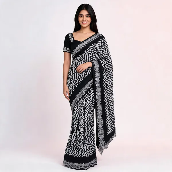 PIYU_1048_CODING_LASE-3_Black_Saree