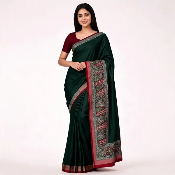 PIYU_P1012_Pen_Kalamkari_Design_Saree