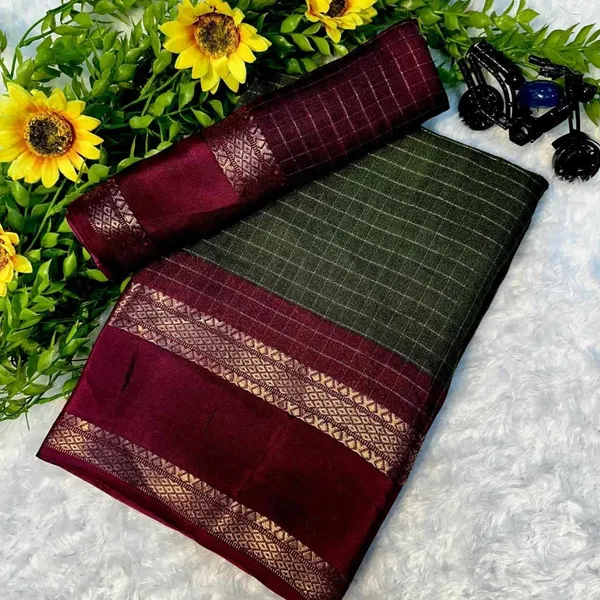 PIYU_P1018_Bentex_Mehndi_Colour_Saree
