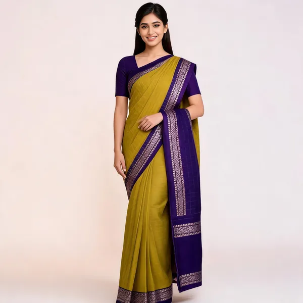 PIYU_P1018_Bentex_Yellow_Saree