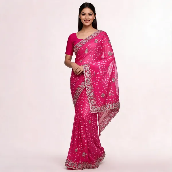 PIYU_P1034_FULDI_BANDHANI_PINK_SAREE