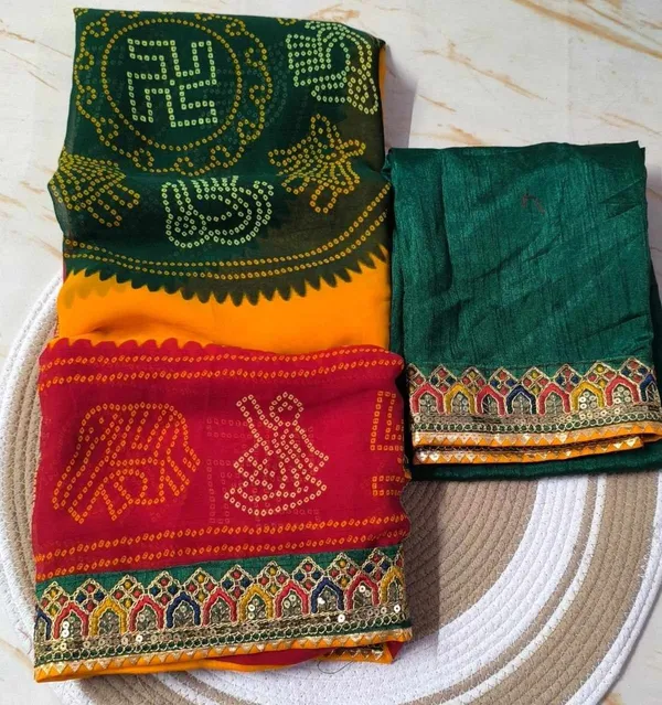 PIYU_P1040_MALTI_LESS_Green_Saree