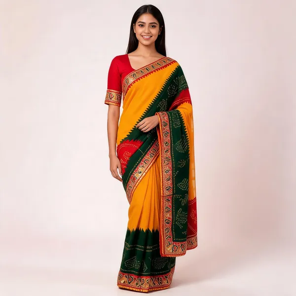 PIYU_P1040_MALTI_LESS_Red_Saree