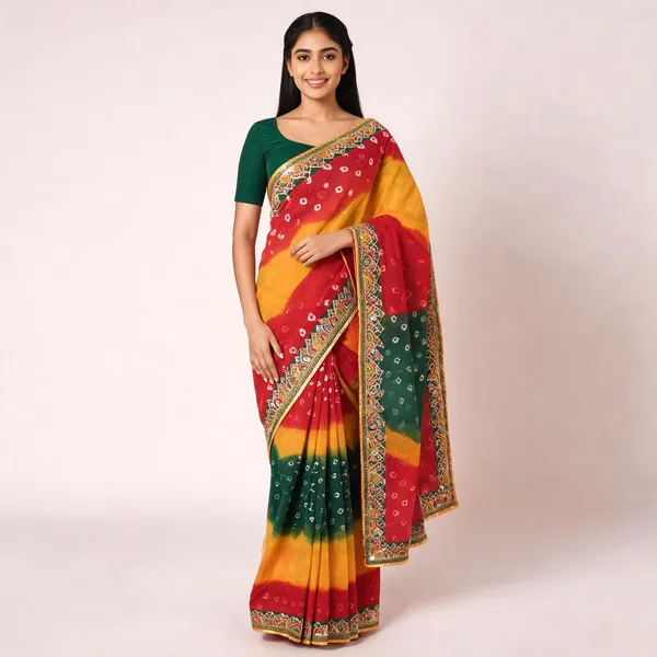 PIYU_P1041_MALTI_LESS-1_Red_Saree