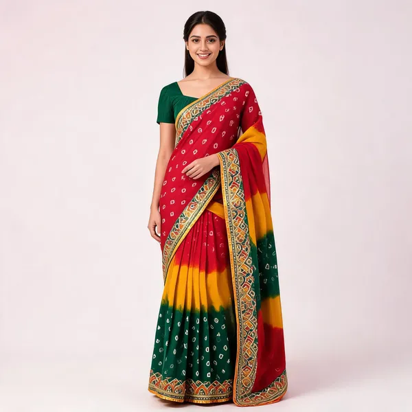 PIYU_P1041_MALTI_LESS-1_Red_Saree