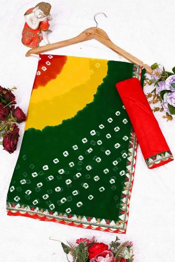 PIYU_P1043_PANKHA_LESS_Green_Saree