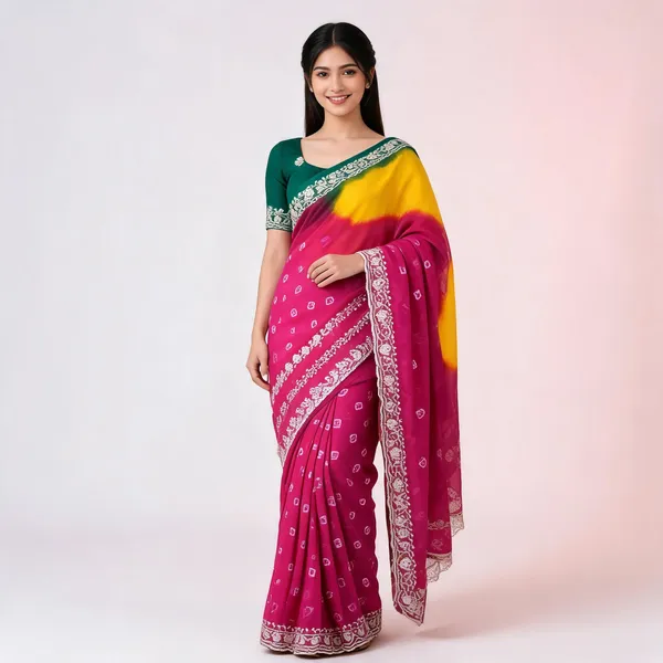 PIYU_P1051_LEHERIYA_BANDHANI-3_Pink_Saree