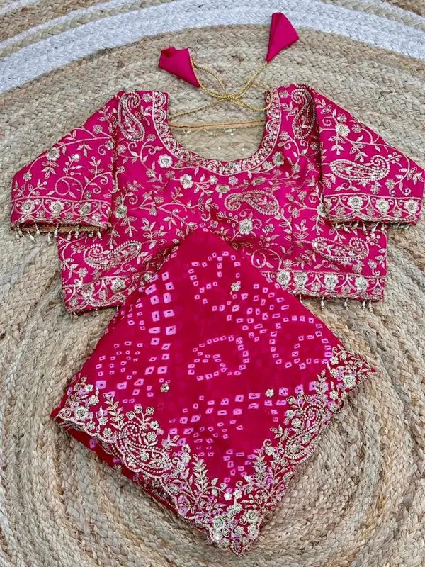 PIYU_P1061_MANGO_Pink_Saree