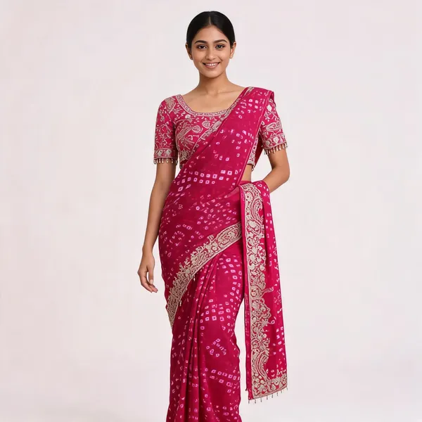 PIYU_P1061_MANGO_Pink_Saree